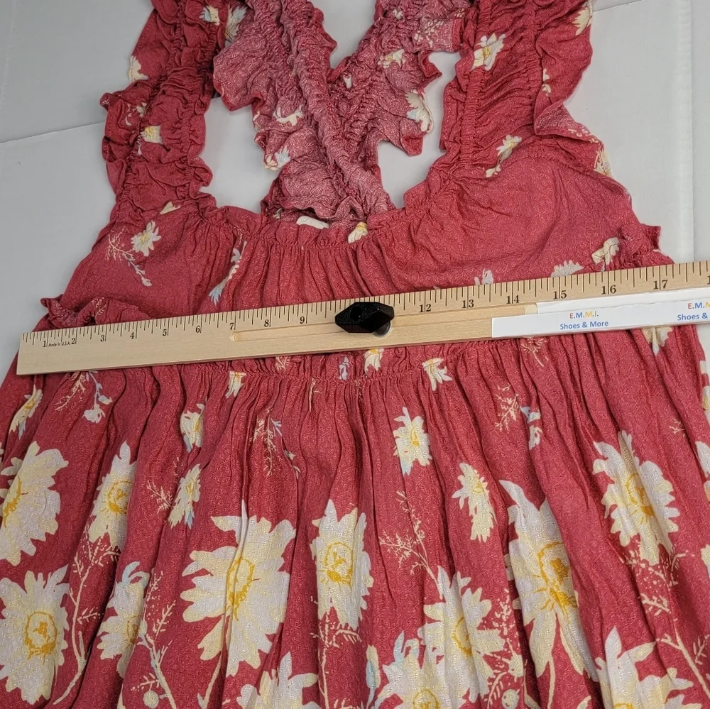 Free People Pink Floral Ruffle Sundress - Picture 9 of 11